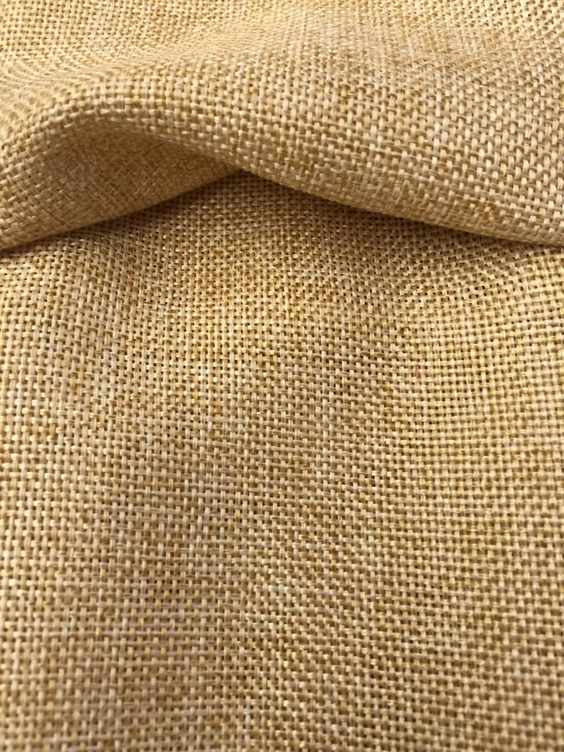 Faux Natural Burlap Fabric Sold by the Yard Etsy