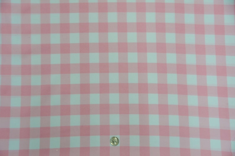 Pink and White Gingham Tablecloth Polyester Gingham Etsy