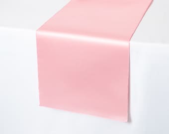 Pink Satin Table Runner | Wedding Table Runners