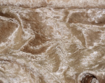 Taupe Panne Velvet Seamless Fabric 58"/60" Wide | Sold by The Yard