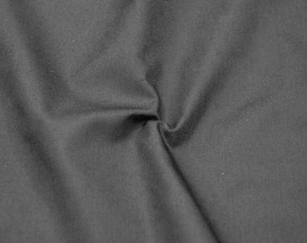 Black Poly Cotton Broadcloth Fabric | Black Fabric Yardage | Fabric By The Yard 58"/60"