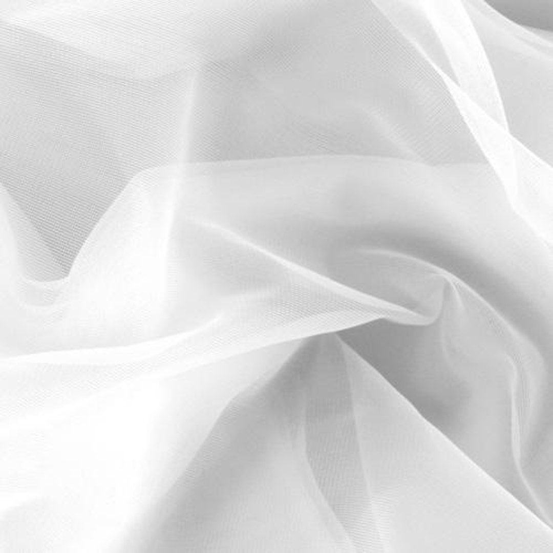 White Poly Chiffon Fabric Fabric by the Yard 58/60 