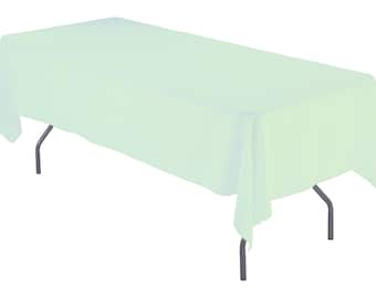 60&quot; x 102&quot; Rectangular Mint Green Tablecloth Polyester | Wedding Tablecloth