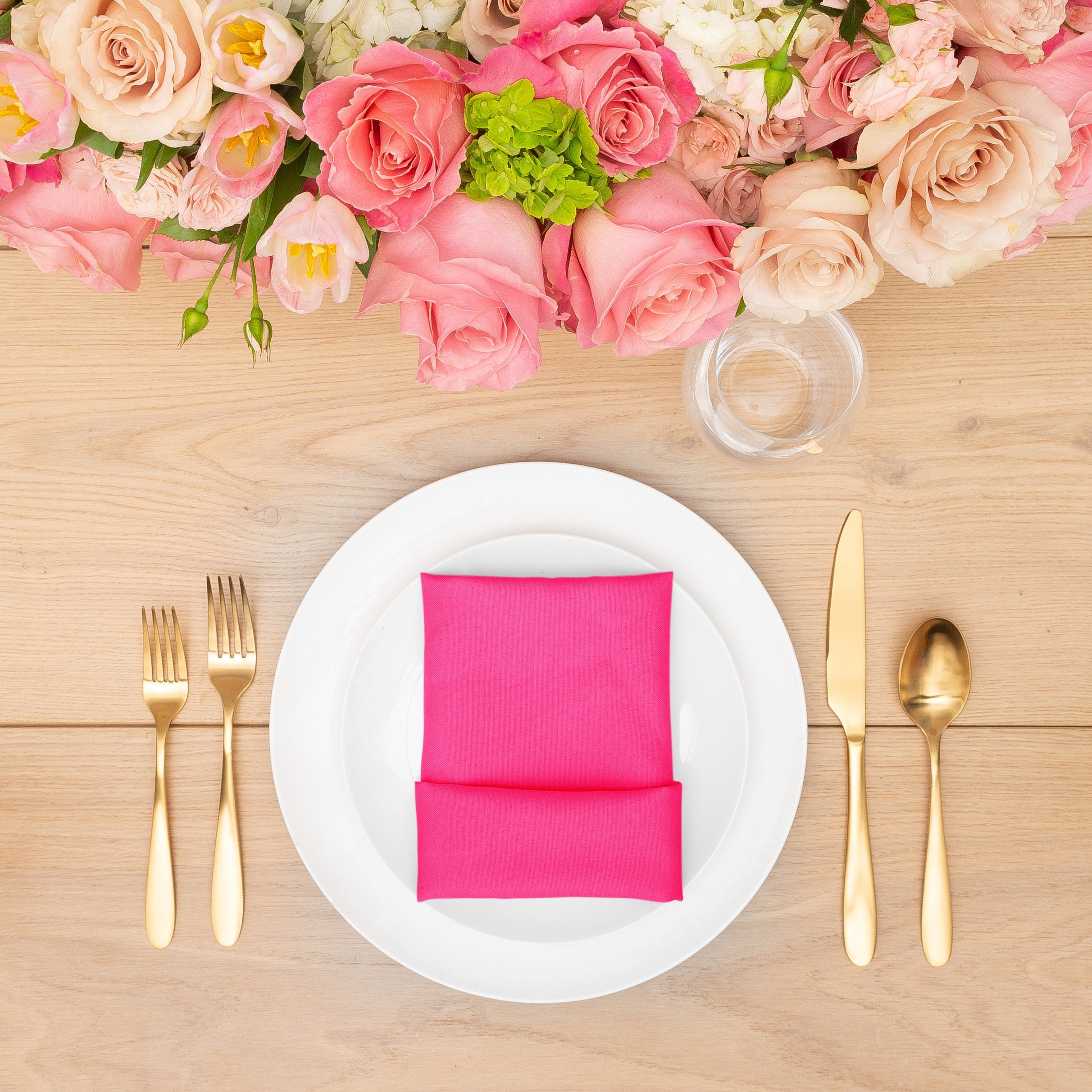 Beautiful Vintage Pastel Pink Linen Napkins Set of 8 Square Dining  16.75x15.75
