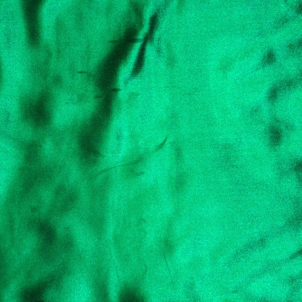 Emerald Green Fabric | Bridal Satin Fabric | Fabric By The Yard 58"/60" Width