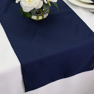 Navy Blue Table Runner Polyester | Wedding Table Runners