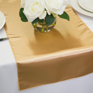 Gold Satin Table Runner | Wedding Table Runners