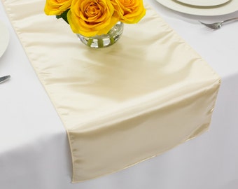 Champagne Table Runner Satin | Wedding Table Runners