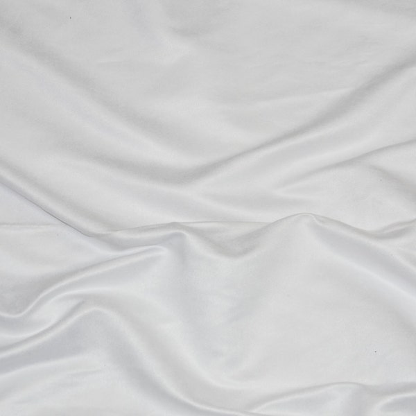 Suède blanc | Tissu par mètre 60" de large | Tissu d'ameublement