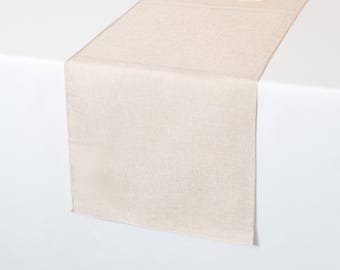 Taupe Faux Burlap Table Runner | Burlap Runner