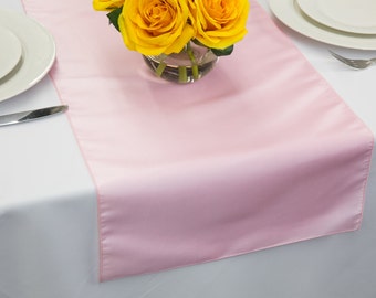 Pink Taffeta Table Runner | Wedding Table Runners
