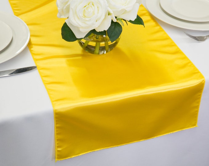 Purple Satin Table Runner Wedding Table Runners Etsy