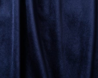 Navy Blue Royal Velvet Fabric | Sold by The Yard 58"/60" Wide