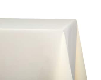 108" x 132" Rectangular Ivory Tablecloth Polyester | Wedding Tablecloth | 6' King Table Drape