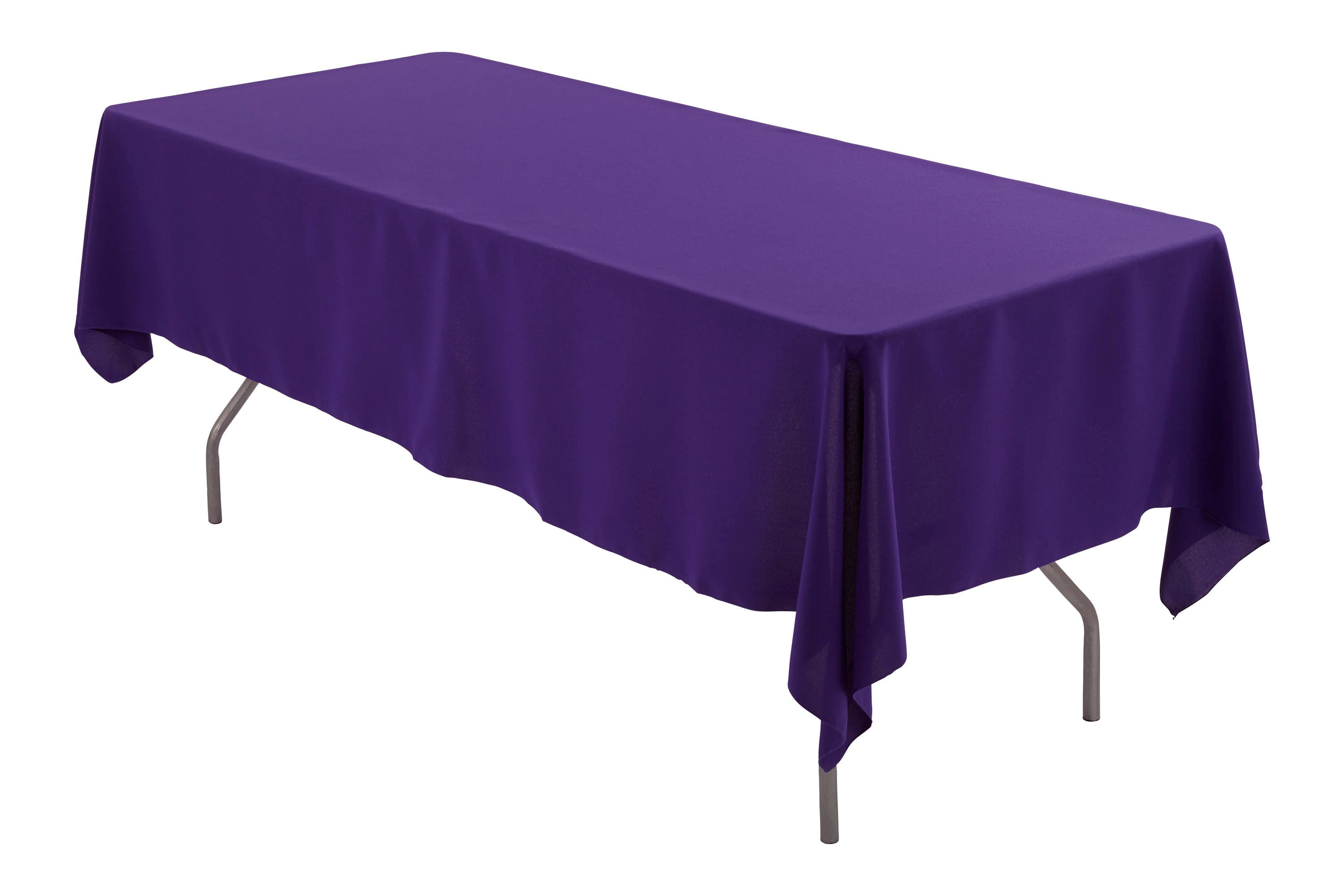 60 X 126 Inch Rectangle Purple Tablecloth Polyester Wedding Etsy