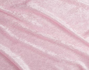 Pink Panne Velvet Fabric | Sold by The Yard 58"/60" Wide