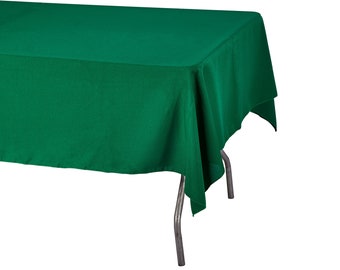 60 "x 84" Rechteckige Smaragdgrüne Tischdecke Polyester | Hochzeit Tischdecke