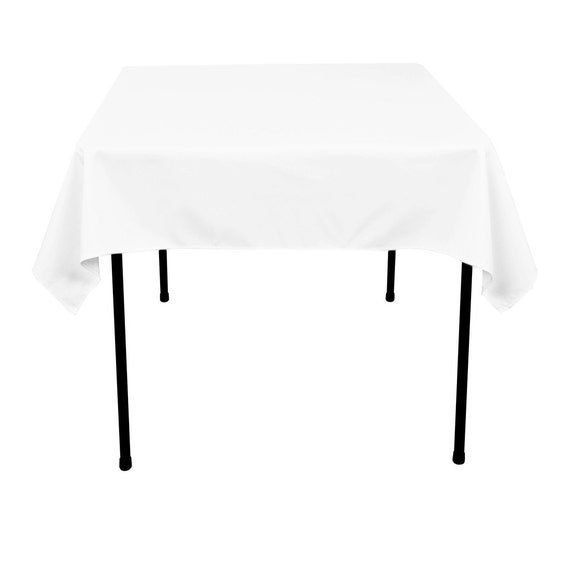 Kaliber Verdwijnen Ontdooien, ontdooien, vorst ontdooien 54 vierkant wit tafelkleed polyester Bruiloft - Etsy België