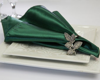 Hunter Green Napkin Satin
