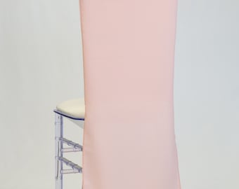 Blush Polyester Chiavari Chair Cover