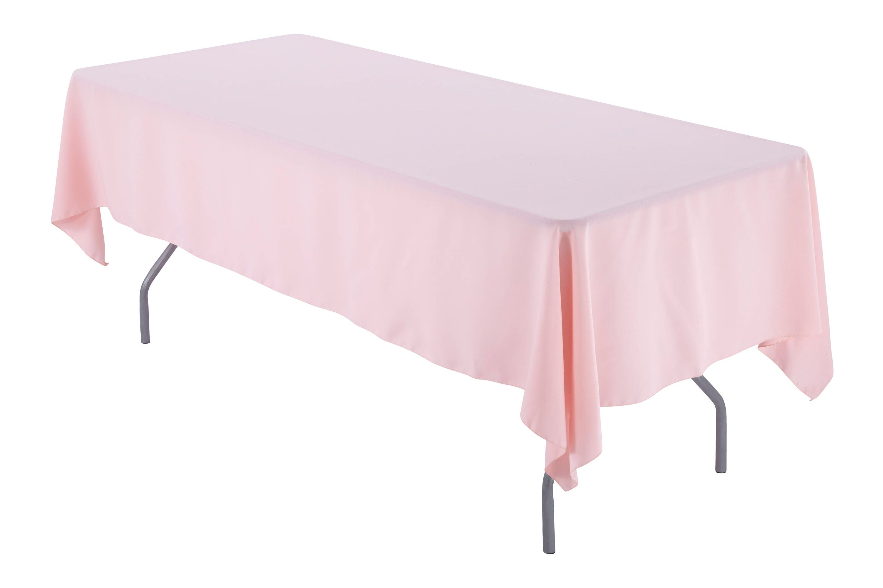 BLUSH 60x102" RECTANGLE POLYESTER TABLECLOTH Wedding Kitchen Catering Linens 