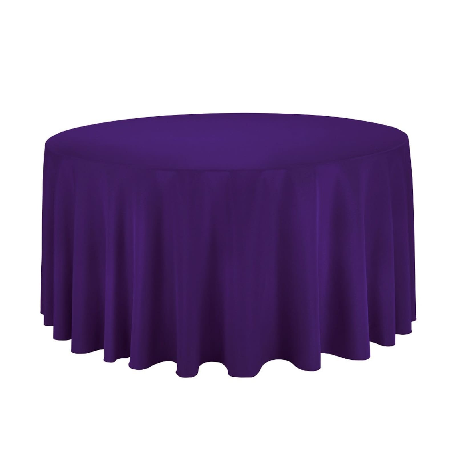Round Purple Tablecloth Polyester Wedding Tablecloth Etsy