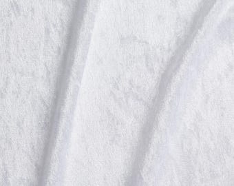 White Panne Velvet Fabric | Sold by The Yard 58"/60" Wide