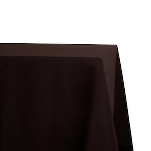 108&quot; x 156&quot; Rectangular Chocolate Brown Tablecloth | Wedding Tablecloths | 8&#39; King Table Drape