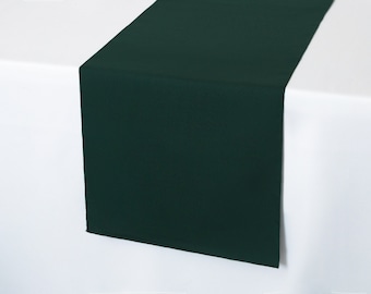 Hunter Green Polyester Table Runner | Wedding Table Runners