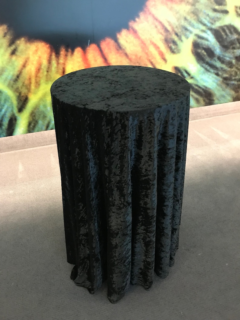 108 Round Black Velvet Tablecloth Wedding Tablecloths Etsy