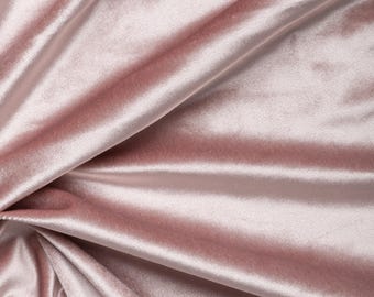 Blush Royal Velvet Fabric | Sold by The Yard 58"/60" Wide