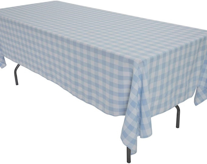 Pink and White Gingham Tablecloth Polyester Gingham Etsy