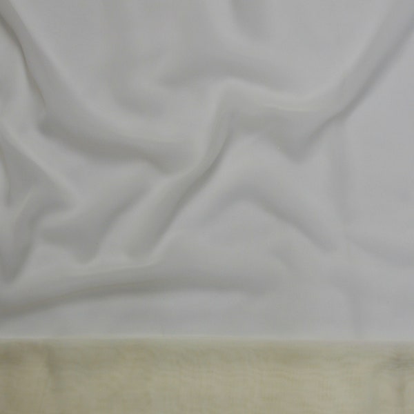Ivory Poly Chiffon Silk Fabric | Fabric By The Yard 58"/60"