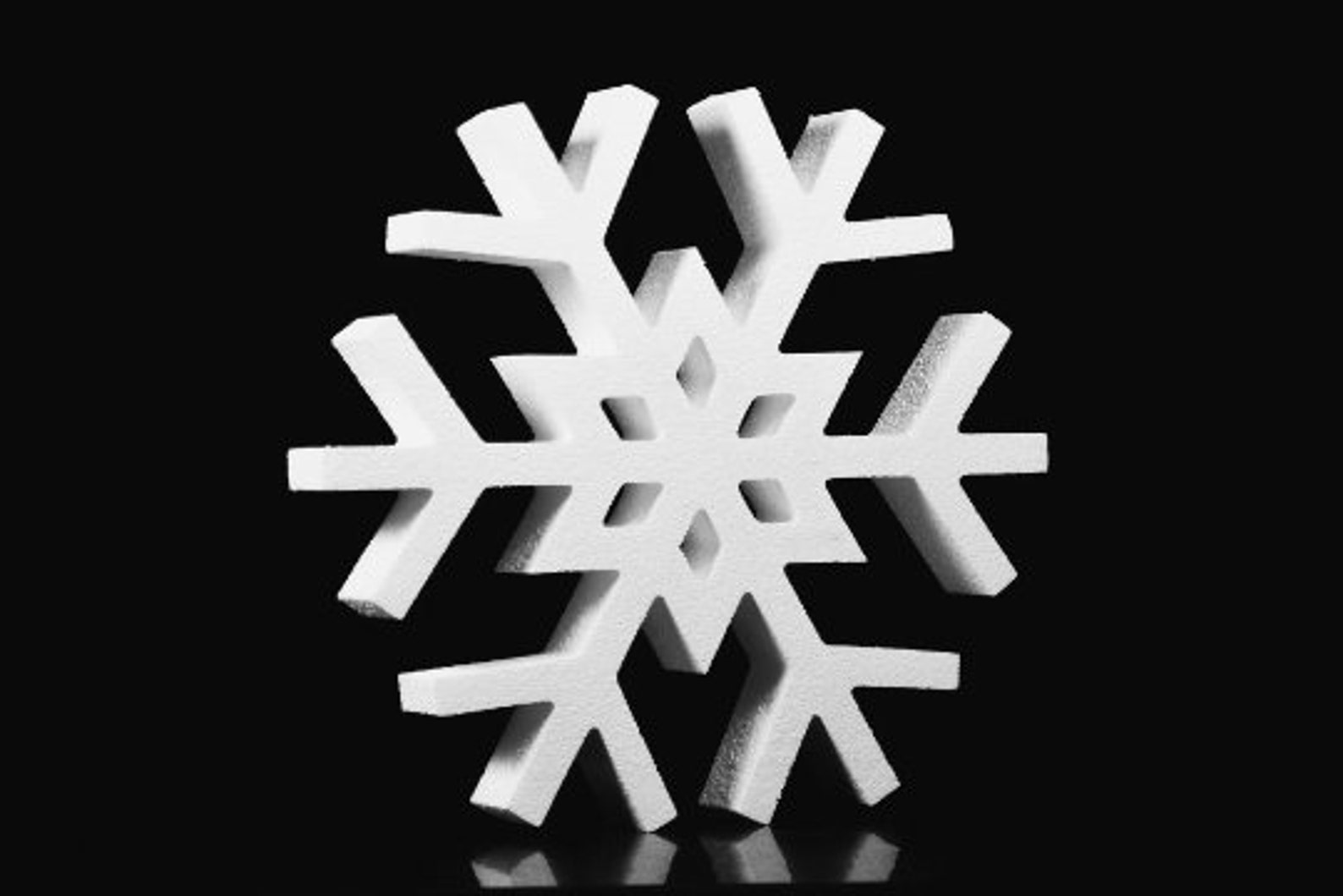 Snowflake D, White Unpainted Styrofoam Snowflakes - Perfect for DIY ...