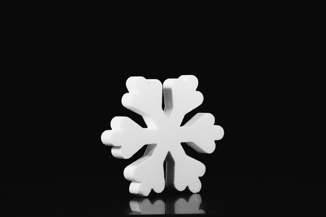 Snowflake - C, White Unpainted Styrofoam Snowflakes - Perfect for DIY ...