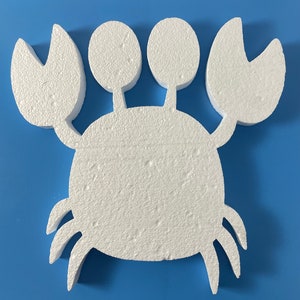 White Unpainted Styrofoam Crab Cutouts - DIY Party Decorations for Beach and Ocean Themes