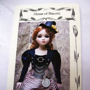 Paper Pattern for 16" Ellowyne or BJD,  Victorian "Steampunk" Outfit  Free Ship USA