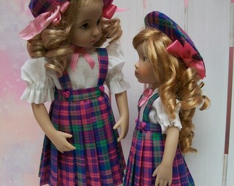 Paper Pattern Sisters #4 Effner Little Darling and 10.5" Boneka , Skirts, Blouses, Hats Free Ship USA