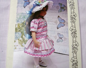 Paper Pattern for 13" Effner Little Darling, Drop Waist Dress, Bonnets  Free USA Ship