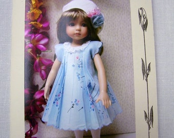 Paper Pattern for an Old Fashioned Pleated Hanky Dress 10" to 16" Dolls Free Ship USA