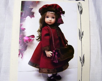 Paper Pattern for 13" Effner Little Darling, Coat, Dress, Muff, Hat  Free Ship USA