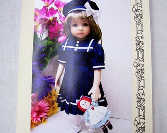 Paper Pattern for 13" Effner Little Darling, Sailor Dress, Romper, Button Doll  Free Ship USA
