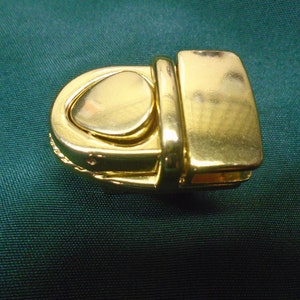 New Old Stock Natural Brass Tuck Lock, Solid Zinc, Brass Plated
