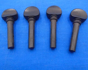 Clavijas de afinación para violín de madera de ébano, nuevas de antiguo stock, juego de cuatro preperforadas.