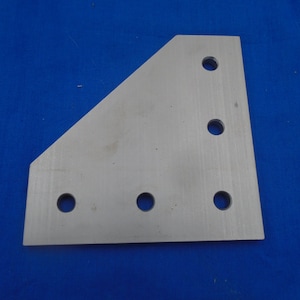 80/20 Connector Plate #4151 Aluminum 5 Hole, 1/4&quot; Thick.  Used, Very Fine Condition