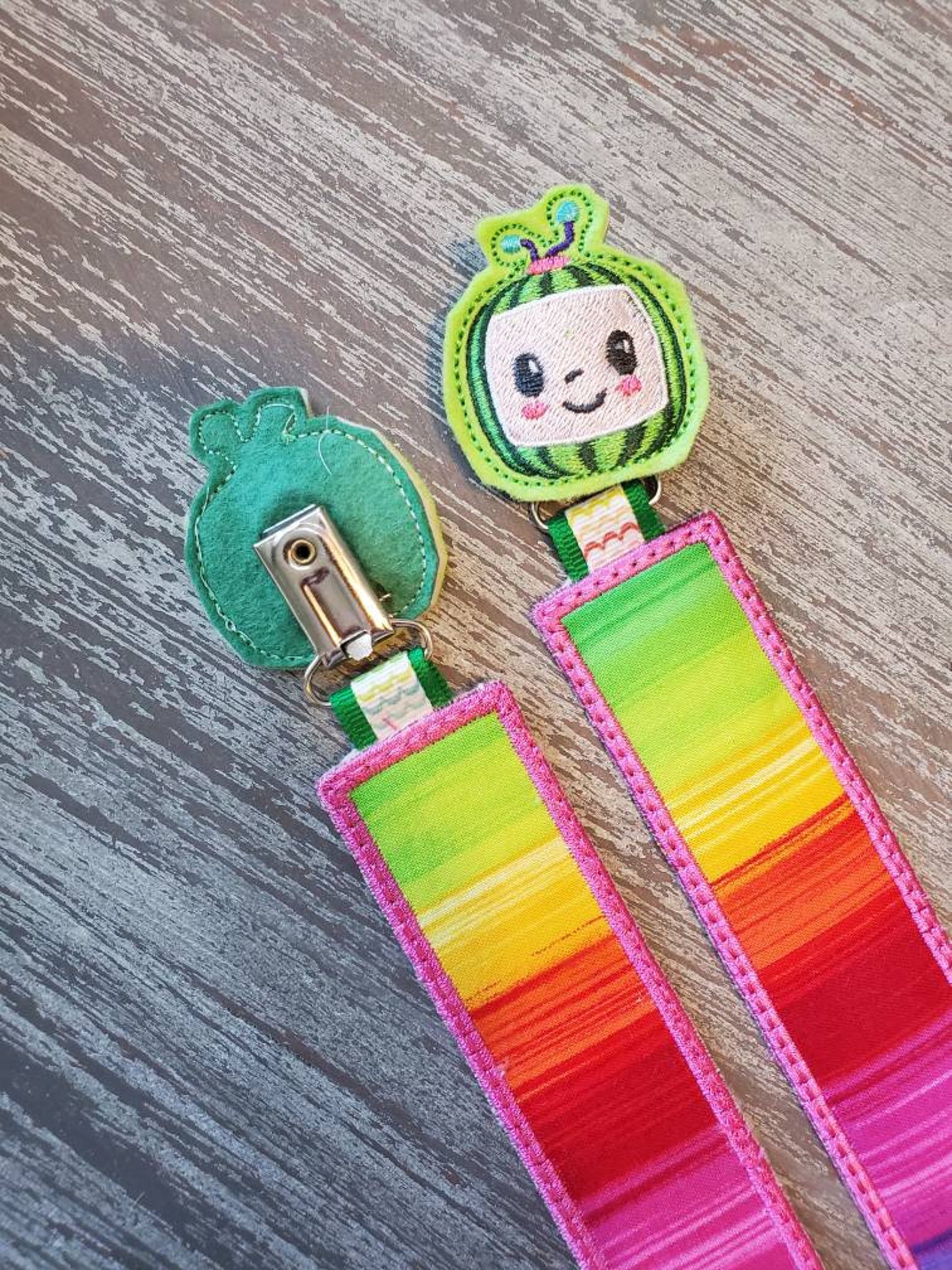 Melon Head Pacifier Clip Custom Pacifier Clip Pacifier Clip Etsy