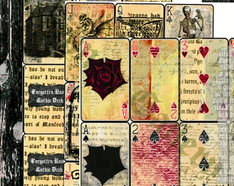 Veränderte Spielkarten zum Ausdrucken, Gothic, Full Deck,