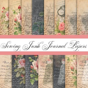 Sewing Junk Journal papers
