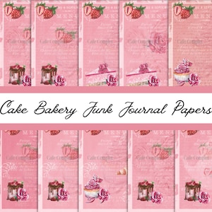 Kuchen Backwaren Junk Journal Papiere
