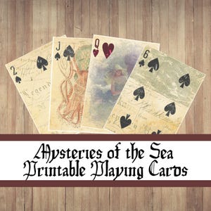 Mysteries of the Sea Printable Playing Cards